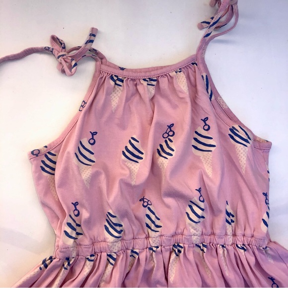 Tea Collection girls size 12 cotton dress. Pink with blue ice cream cone pattern - Picture 6 of 6